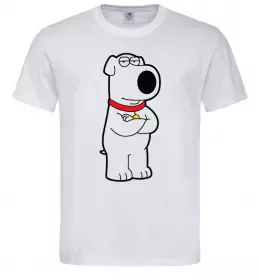 Мужская футболка Брайан пес Белый фото