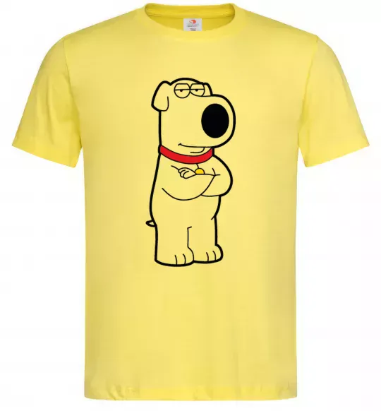 Чоловіча футболка Брайан пес Лимонний фото