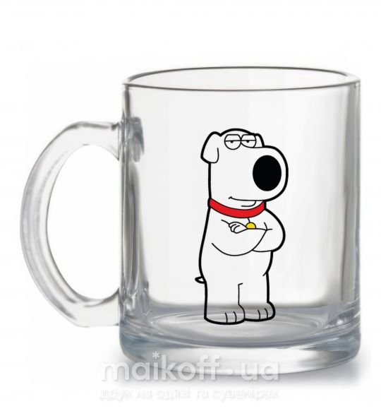 Чашка стеклянная Брайан пес Прозрачный фото