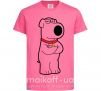 Дитяча футболка Брайан пес Яскраво-рожевий фото