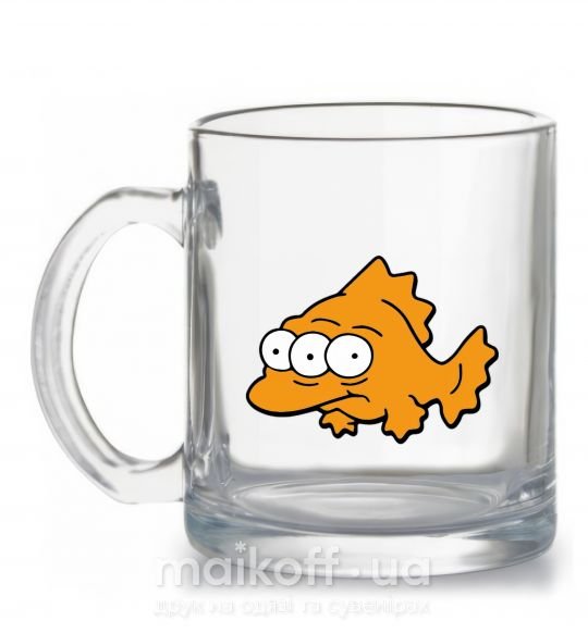 Чашка скляна Трехглазая рыба Прозорий фото