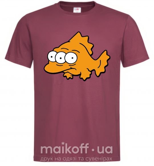 Чоловіча футболка Трехглазая рыба Бордовий фото