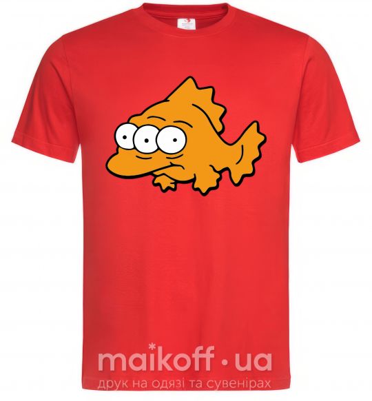 Мужская футболка Трехглазая рыба Красный фото
