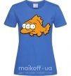 Жіноча футболка Трехглазая рыба Яскраво-синій фото