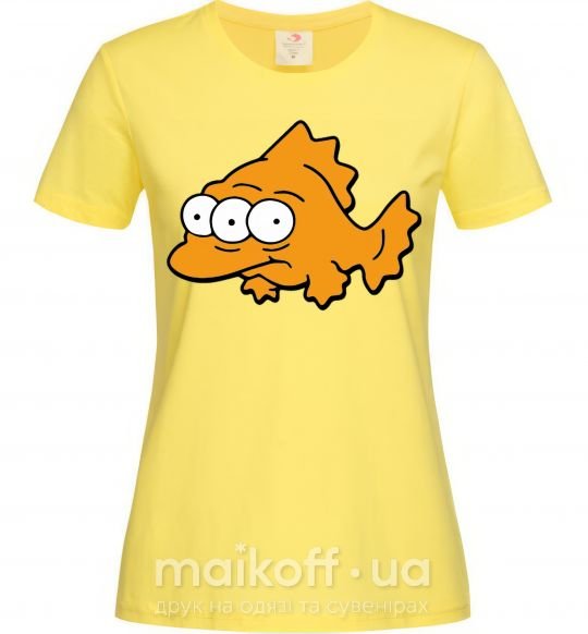 Жіноча футболка Трехглазая рыба Лимонний фото