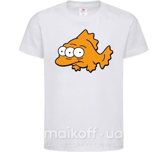 Дитяча футболка Трехглазая рыба Білий фото