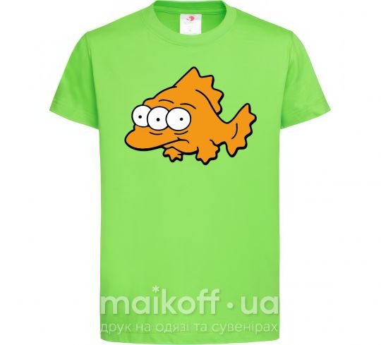 Дитяча футболка Трехглазая рыба Лаймовий фото