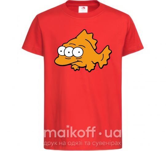 Детская футболка Трехглазая рыба Красный фото