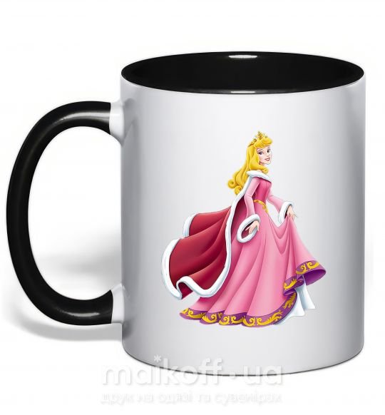Чашка з кольоровою ручкою Princess Aurora Чорний фото