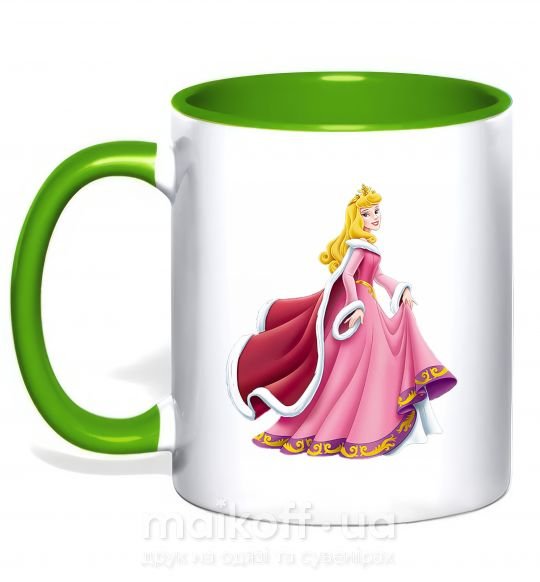 Чашка з кольоровою ручкою Princess Aurora Зелений фото