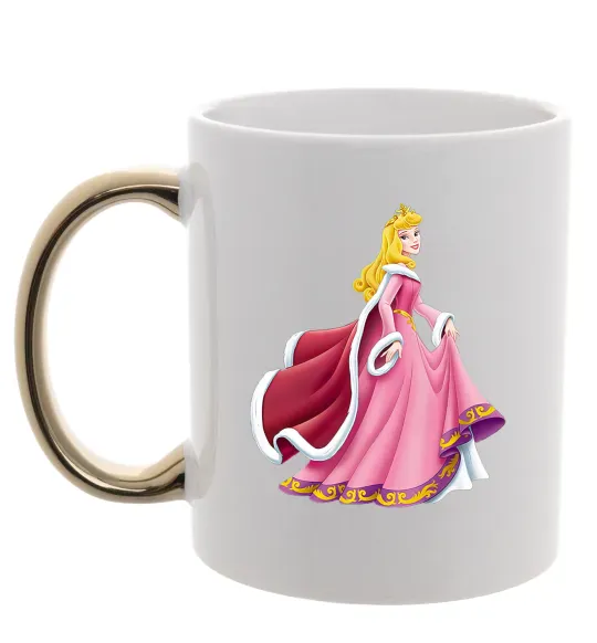 Чашка с цветной ручкой Princess Aurora Золото фото
