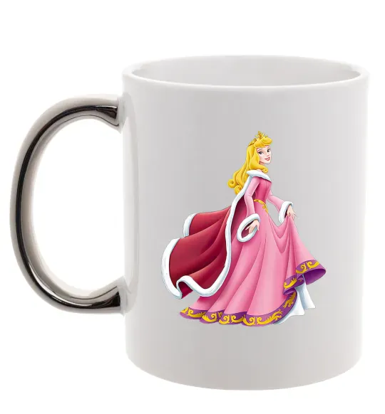 Чашка с цветной ручкой Princess Aurora Серебро фото