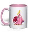 Чашка з кольоровою ручкою Princess Aurora Ніжно рожевий фото