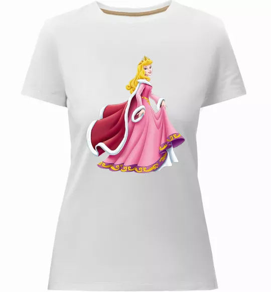 Жіноча преміум футболка Princess Aurora Білий фото