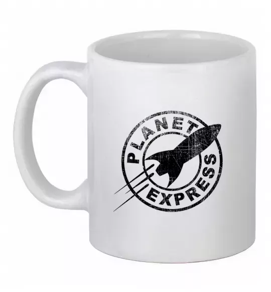 Чашка керамическая Planet express Белый фото