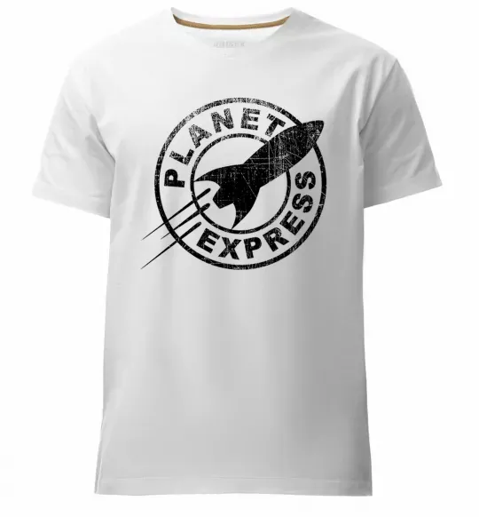Мужская премиум футболка Planet express Белый фото