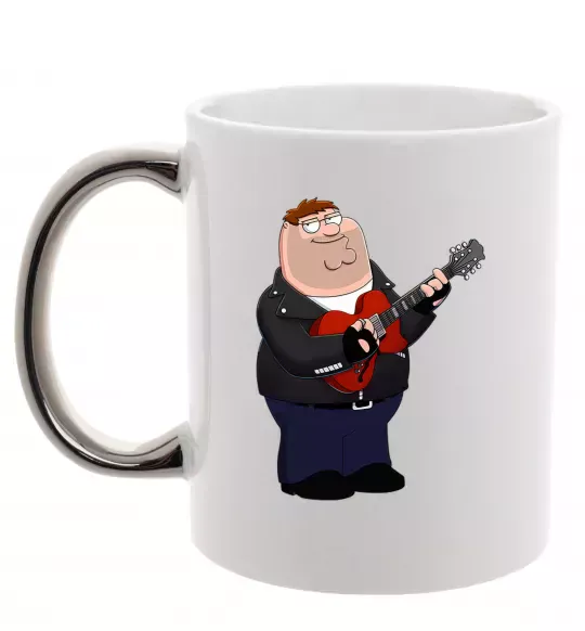 Чашка с цветной ручкой Peter Ggriffin Серебро фото