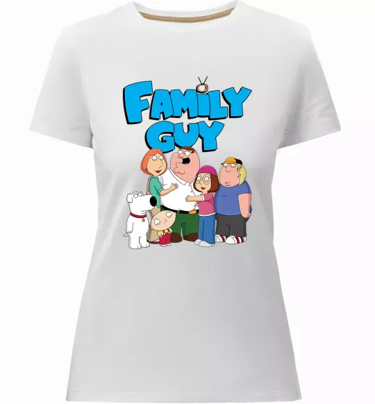 Женская премиум футболка Family guy Белый фото