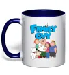 Чашка с цветной ручкой Family guy Глубокий темно-синий фото