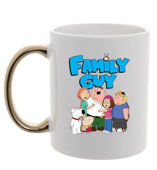 Чашка с цветной ручкой Family guy Золото фото