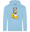 Мужская толстовка (худи) Beer makes you strong Голубой фото