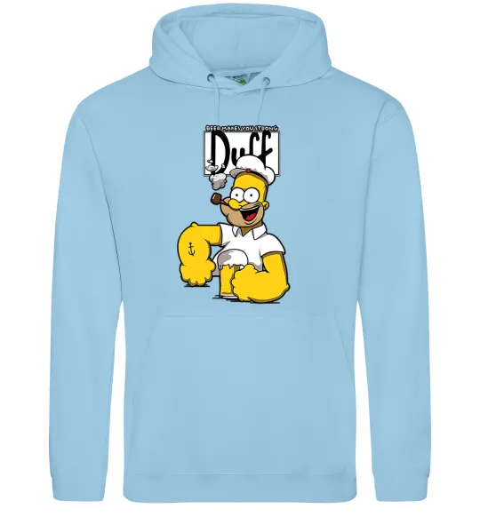 Жіноча толстовка (худі) Beer makes you strong Блакитний фото