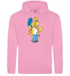 Мужская толстовка (худи) The Simpsons family Розовый фото