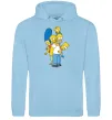 Жіноча толстовка (худі) The Simpsons family Блакитний фото
