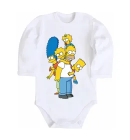 Детский боди The Simpsons family Белый фото