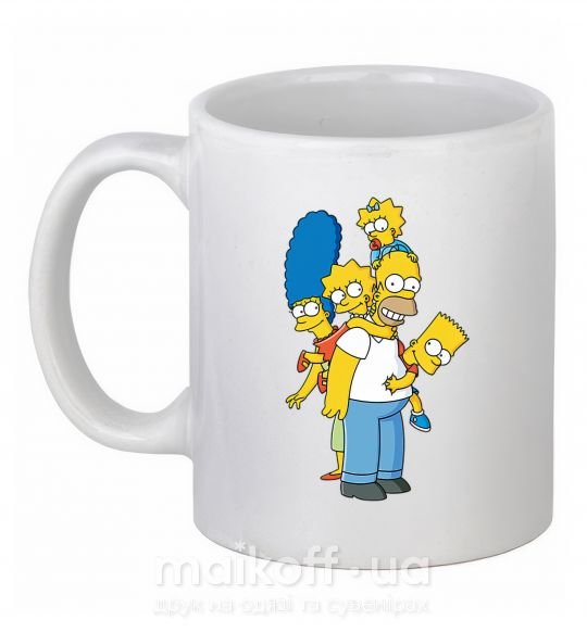 Чашка керамічна The Simpsons family Білий фото