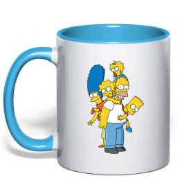 Чашка с цветной ручкой The Simpsons family