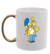 Чашка с цветной ручкой The Simpsons family Золото фото