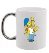 Чашка с цветной ручкой The Simpsons family Серебро фото