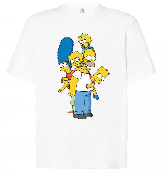 Футболка Оверсайз The Simpsons family Белый фото