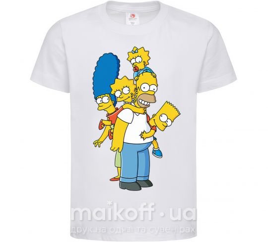 Детская футболка The Simpsons family Белый фото
