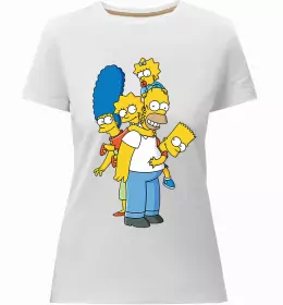 Женская премиум футболка The Simpsons Homer Черный фото