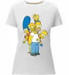 Женская премиум футболка The Simpsons family Белый фото