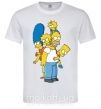 Чоловіча футболка The Simpsons family Білий фото