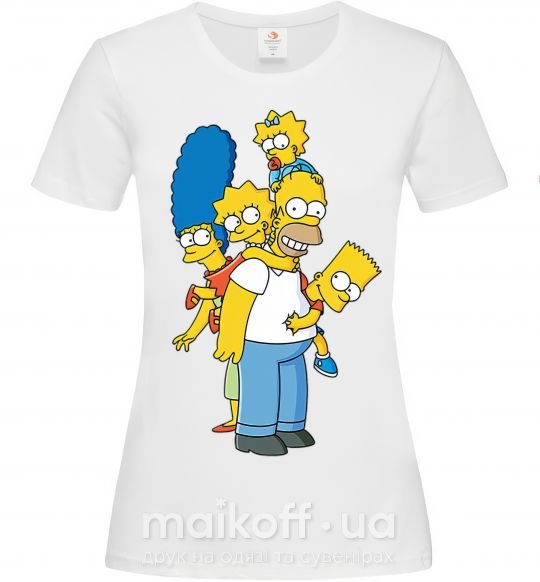 Женская футболка The Simpsons family Белый фото