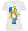 Жіноча футболка The Simpsons family Білий фото
