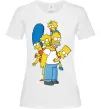 Женская футболка The Simpsons family Белый Женская футболка The Simpsons family Белый фото