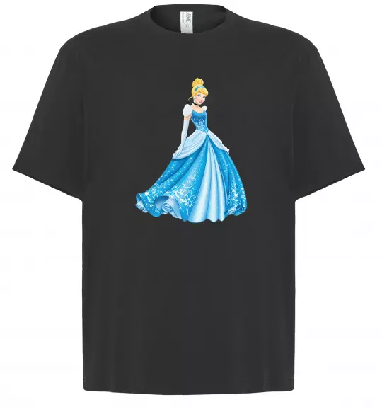 Футболка Оверсайз Cinderella in blue Черный фото
