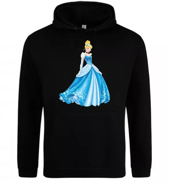 Чоловіча толстовка (худі) Cinderella in blue Чорний фото