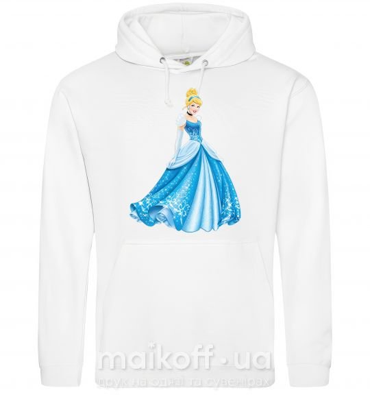 Чоловіча толстовка (худі) Cinderella in blue Білий фото