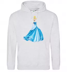 Мужская толстовка (худи) Cinderella in blue Серый меланж фото