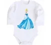 Дитячий бодік Cinderella in blue Білий фото