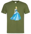 Чоловіча футболка Cinderella in blue Оливковий фото