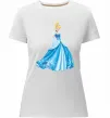 Жіноча преміум футболка Cinderella in blue Білий фото