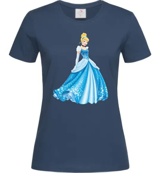 Женская футболка Cinderella in blue Темно-синий фото