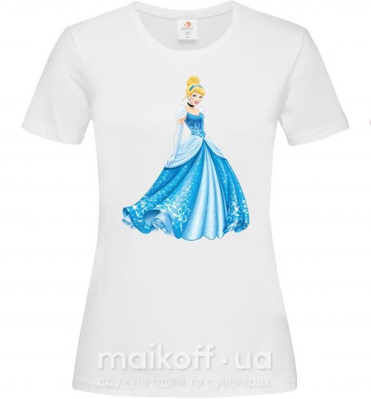 Женская футболка Cinderella in blue Белый фото